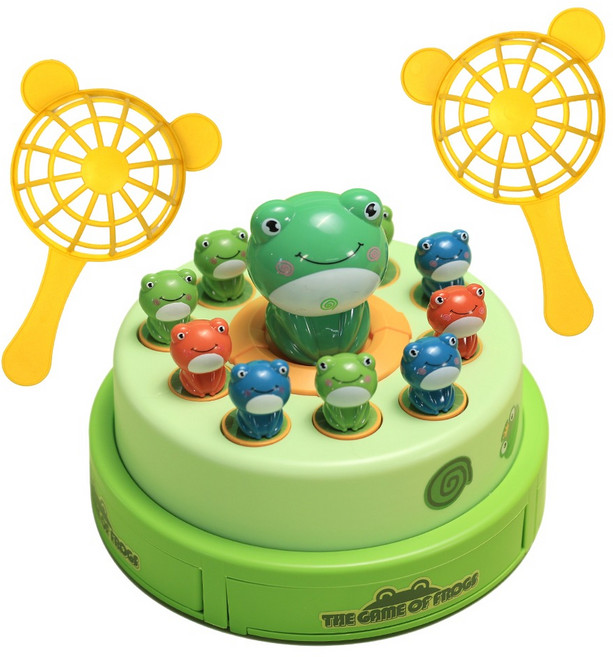 썸잇 점프 개구리 잡기 장난감 보드게임 세트, 그린, 1개