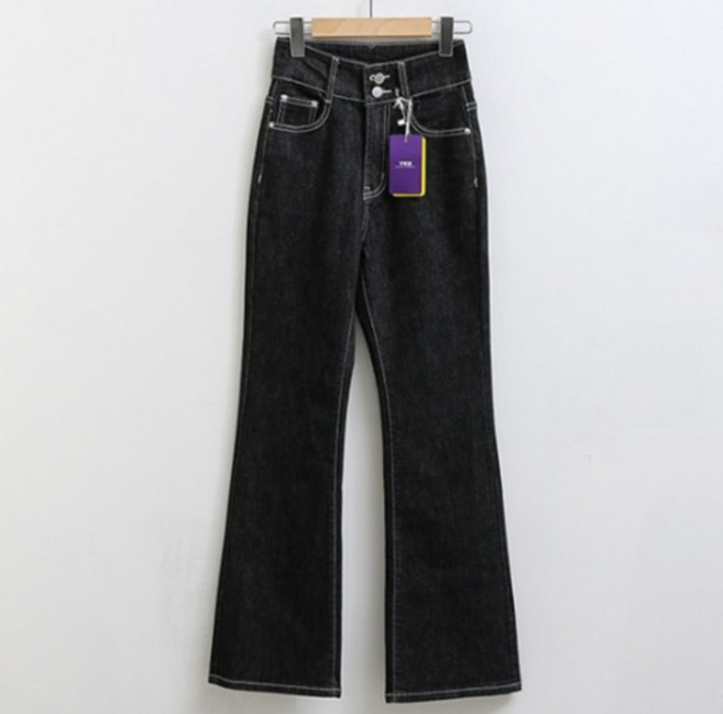 피핀 여성용 숏/중/롱 논페이드 생지 투버튼 부츠컷 팬츠 79901