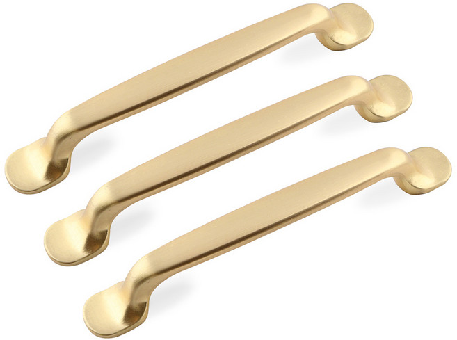 모네스페스 심플 가구 손잡이 128mm, 골드, 3개