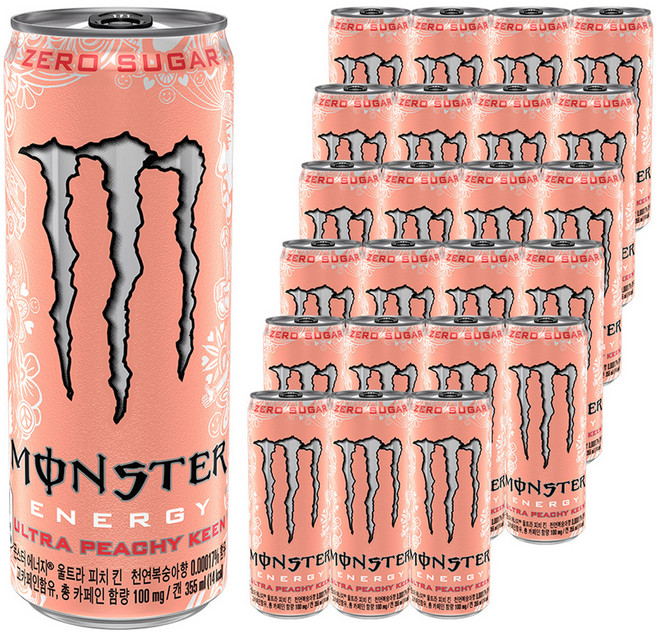 몬스터에너지 울트라 피치 킨, 355ml, 24개