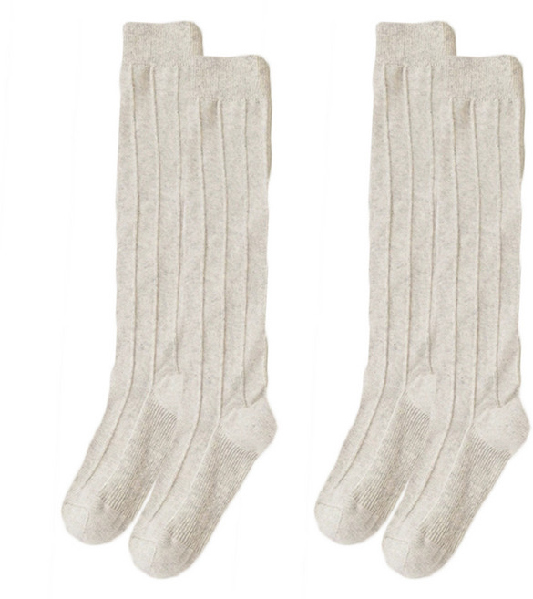 소니오 여성용 라인 심플컬러 니삭스 2족 세트