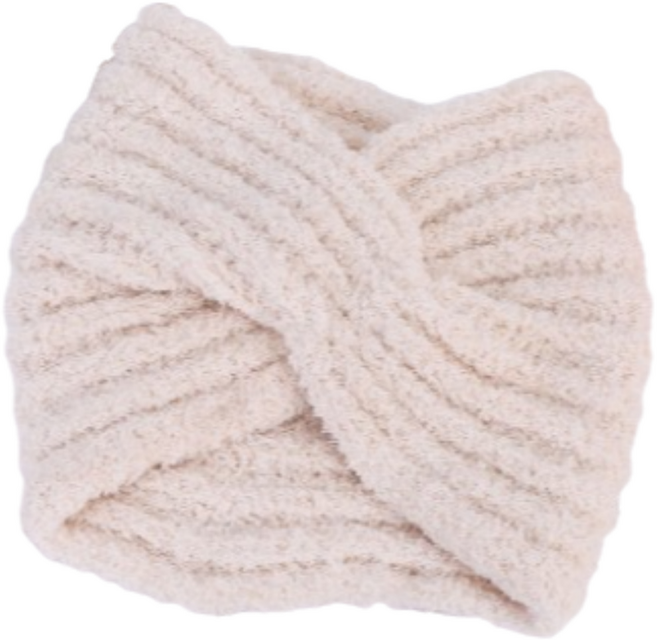 꾸지 부드러운 극세사 세안 헤어밴드 21 x 15 cm, 베이지, 1개