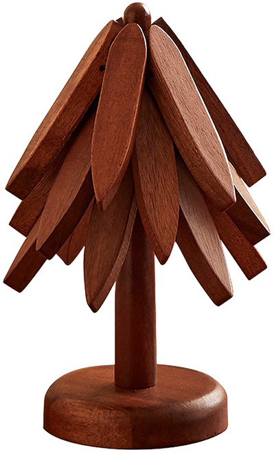 바른리빙 원목 트리 냄비받침, 1세트