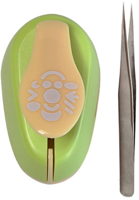 큐트미 아기자기 이모티콘 김펀치 3탄 + 데코정밀 핀셋 세트 MP375, 혼합색상, 1세트