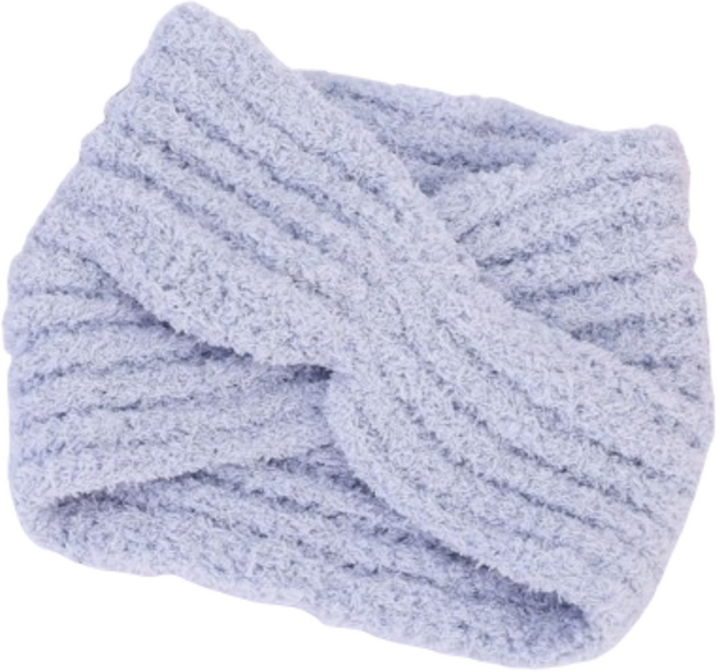 꾸지 부드러운 극세사 세안 헤어밴드 21 x 15 cm, 블루, 1개