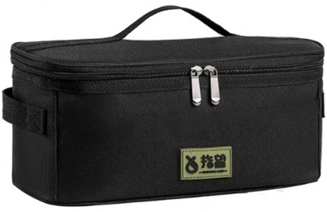 일상공유 아웃도어 식기정리 파우치, 블랙, 1개, 1단