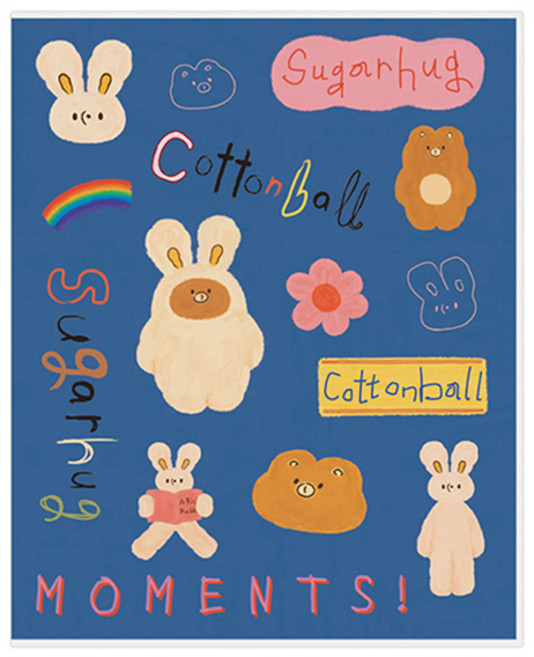 모노라이크 언매치드 프렌즈 PVC 접착식 포토앨범, 03 블루, 15매