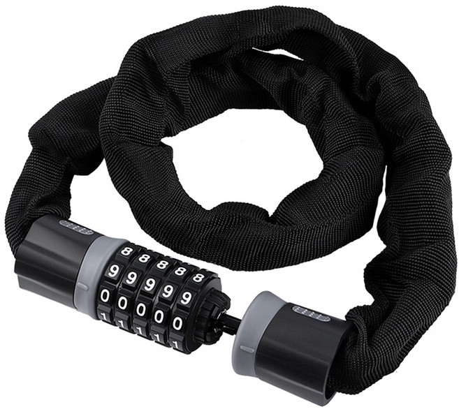 BTR 자전거 자물쇠 BC-12, 블랙 + 그레이, 1개