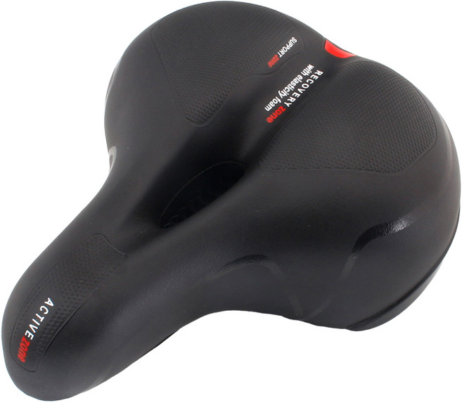 BTR 스프링 쿠션 자전거 안장 SA-20, 1개, 블랙