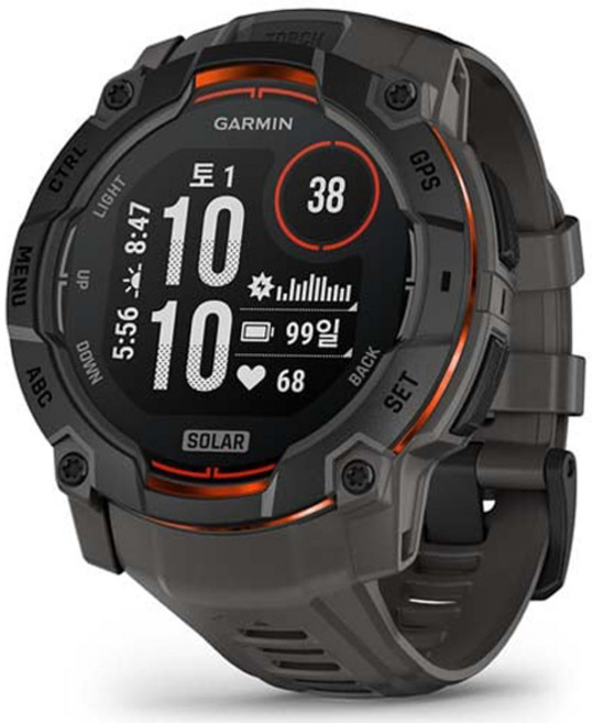 가민 인스팅트 3 솔라 아웃도어 스마트워치, 블랙, 50mm, GPS