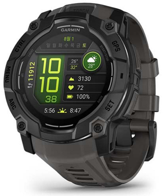가민 인스팅트 3 AMOLED 아웃도어 스마트워치, 블랙, 50mm, GPS