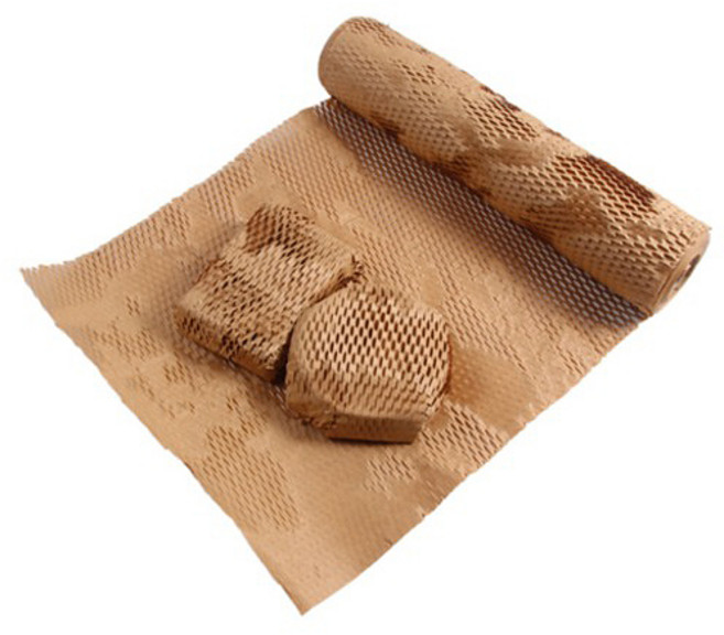 더깔끔 벌집 크라프트 완충재 뽁뽁이 포장지 30cm x 85m, 브라운, 1개