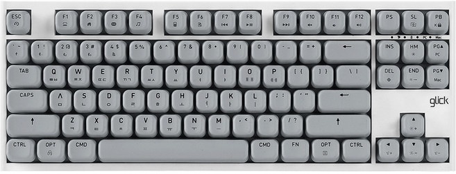 지클릭커 몽당연필 풀 윤활 무선 블루투스 기계식 키보드, 제조사축, SP-87K, 문스톤 그레이