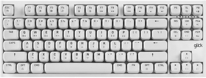 지클릭커 몽당연필 풀 윤활 무선 블루투스 기계식 키보드, 제조사축, SP-87K, 스노우 화이트