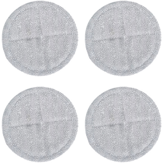 월드크린 원형 물걸레 패드 15cm 그레이, 4개