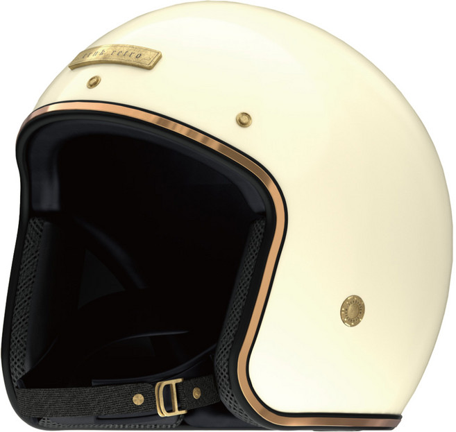 크랭크 레트로 오픈페이스 헬멧, 바닐라화이트, 1개