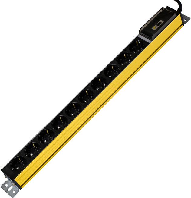 SURGIO 鋁製10孔漏電斷路器延長線, 5m, 金色, 1個