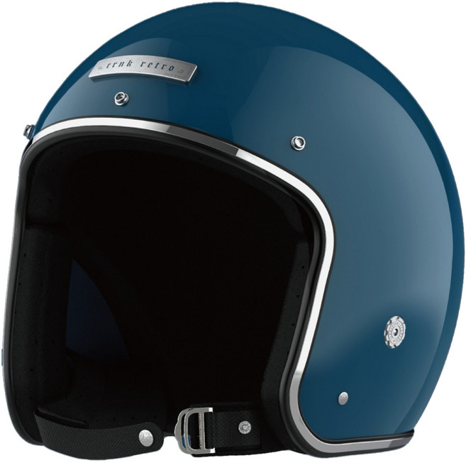크랭크 레트로 오픈페이스 헬멧, 로얄블루, 1개