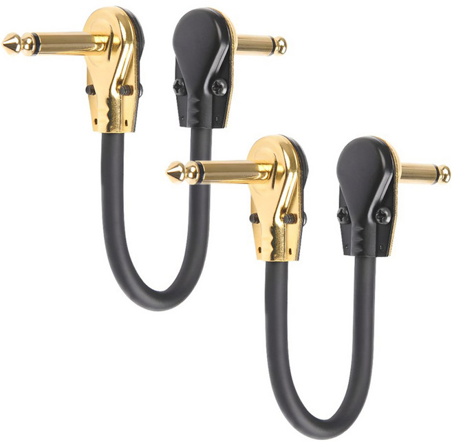 테일스타 기타 이펙터 패치케이블 패달연결잭 페달보드 기타케이블 골드 2p, 1개