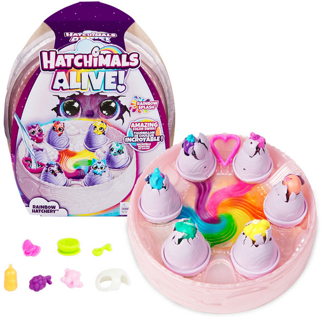 해치멀 레인보우 해처리 장난감, 1개, 혼합색상, 25.5cm