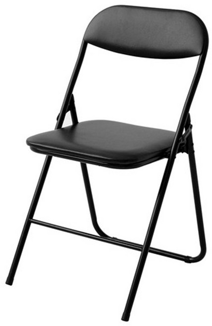 comet PU皮革折疊椅, 黑色, 1個