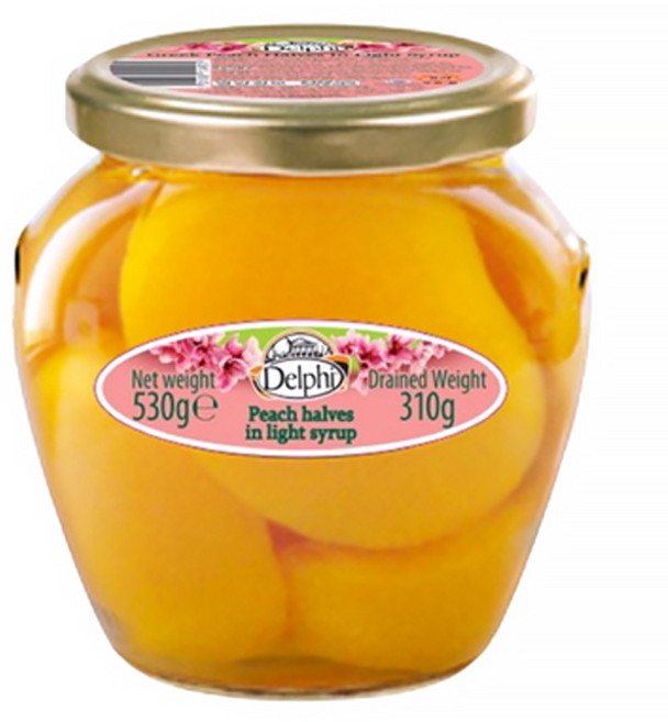 델피 그릭 복숭아 라이트시럽, 530g, 1개