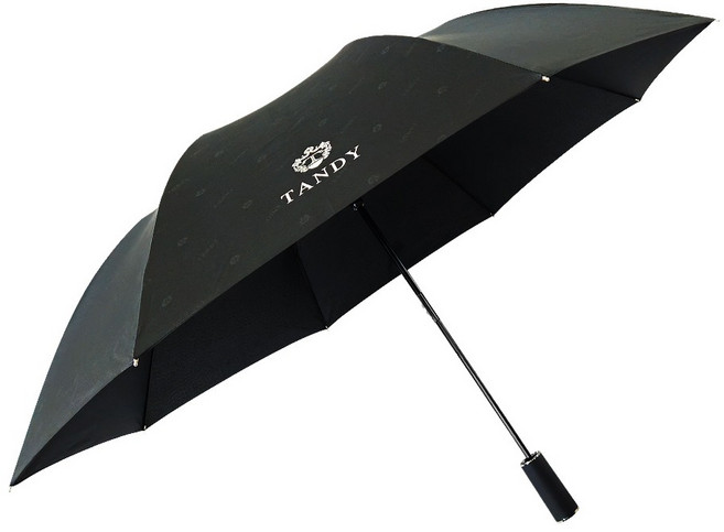탠디 휘장엠보 반자동 2단 우산 튼튼한 로고패턴 자동우산 +커버세트
