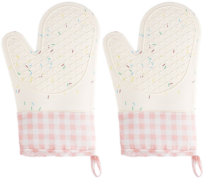 바른리빙 캔디 실리콘 주방장갑, 혼합색상, 2개