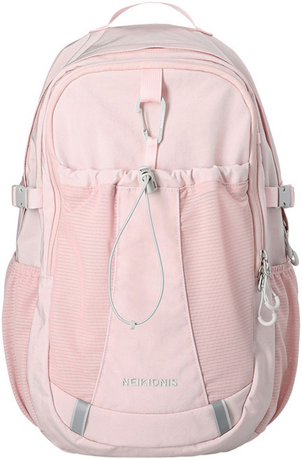네이키드니스 남녀공용 카라비너 메쉬 백팩