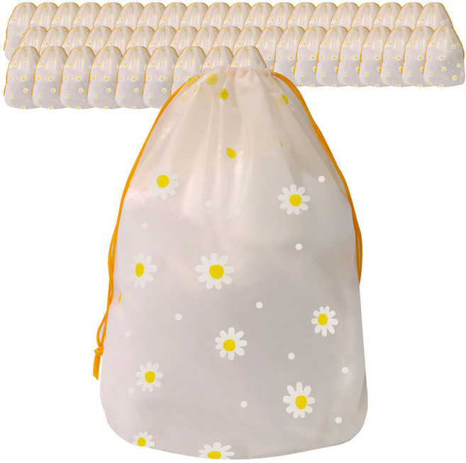 반투명 데이지 복조리 비닐 파우치, 4호, 50개