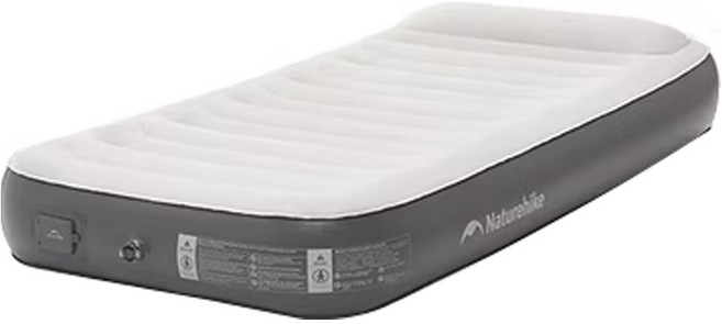 Naturehike 挪客 辰景植絨帶枕充氣床墊 內置打氣機 單人, 納多灰
