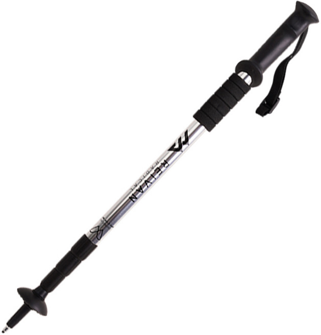 라이반 레디컬 일자형 두랄루민 4단 등산스틱, 리얼실버, 1개