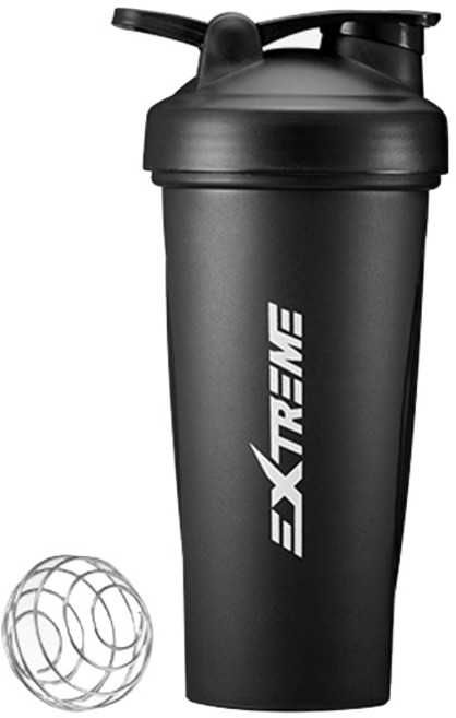 익스트림 쉐이커 보틀 600ml + 블렌더 볼 세트, 블랙, 1세트