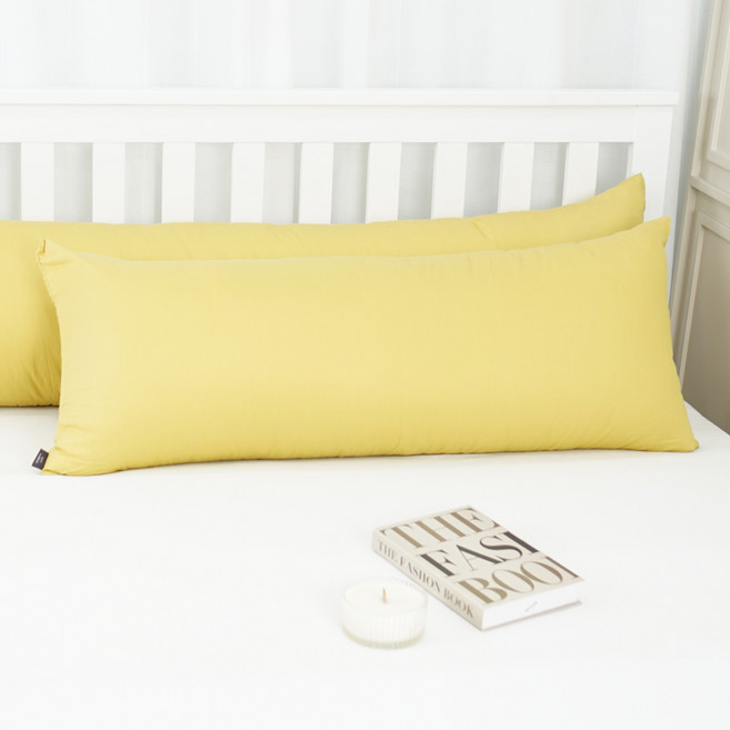 콤피라이프 국내 제조 몰랑말랑 사각 바디필로우, 머스타드