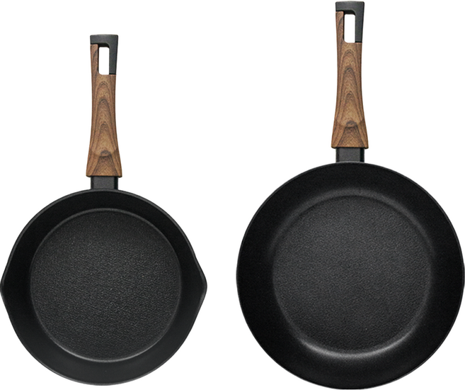 실바트 IH 인덕션 까리노 프라이팬 세트 2개, 블랙, 멀티 플렉스팬 22cm + 프라이팬 24cm, 1세트