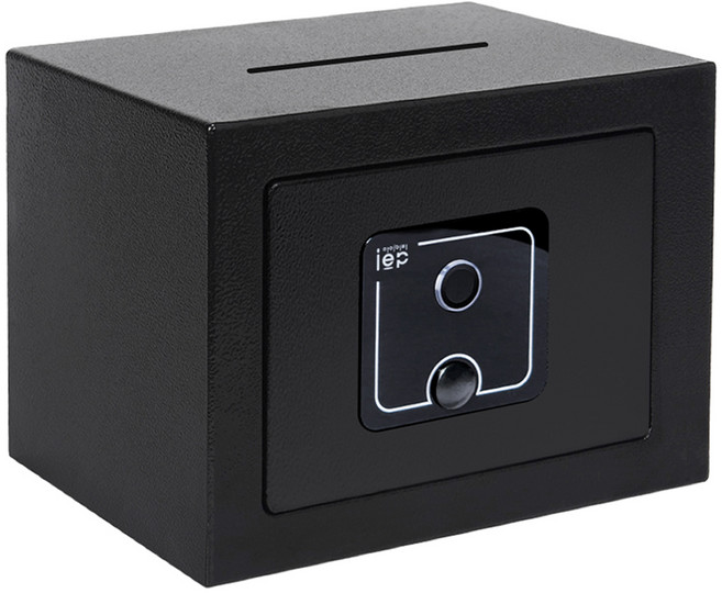 아이이피 자동개폐 지문인식 미니 투입식금고 i3000PLUS, 블랙