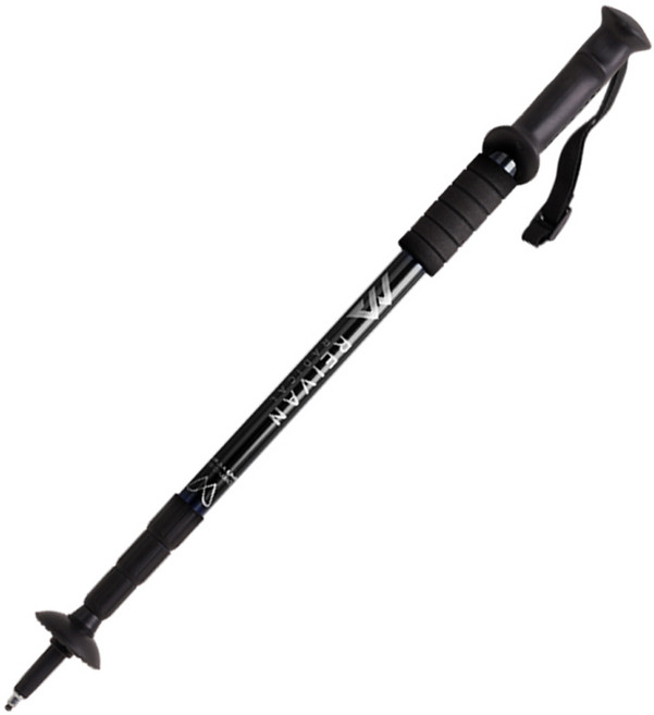 라이반 레디컬 일자형 두랄루민 4단 등산스틱, 리얼블랙, 1개