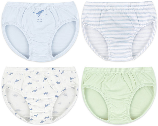 메이키즈 남아용 타이니디노 삼각팬티 4종 세트