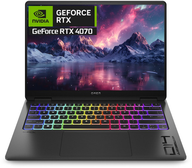 HP 2025 오멘 14 슬림 코어Ultra9 지포스 RTX 4070, Shadow Black, 512GB, 32GB, WIN11 Home, 14-fb0149tx