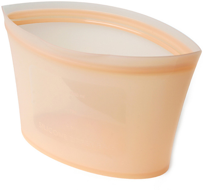 실리가든 실리콘 지퍼백 대형 2000ml, 1개, 피치오렌지, 피치오렌지