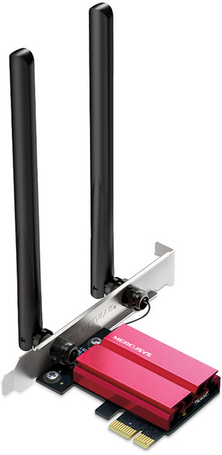 머큐시스 AXE5400 WiFi 6E 트라이 밴드 블루투스 5.3 PCle 랜카드, 1개, MA86XE