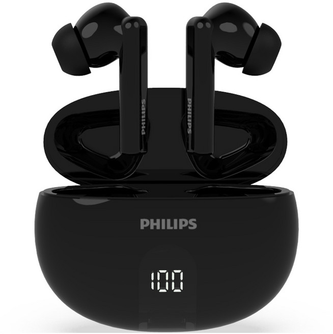 필립스 액티브 노이즈 캔슬링 ANC 블루투스 이어폰, TAT3559, 블랙