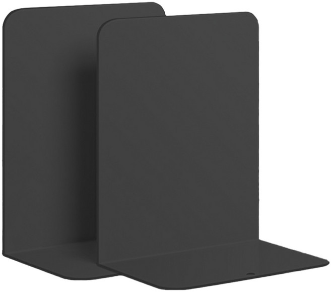 DONGA-PMS L자형 금속 북엔드 2p, 블랙