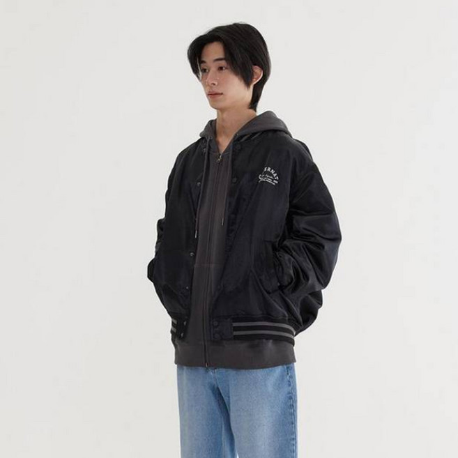 커버낫 남녀공용 어센틱 바시티 오버핏 점퍼