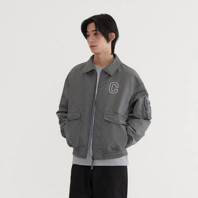 커버낫 남성용 C 로고 카라 MA-1 자켓