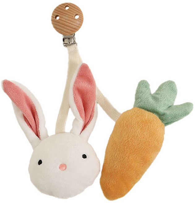 피에스타 유모차 클립 토끼 장난감, 혼합색상, 1개