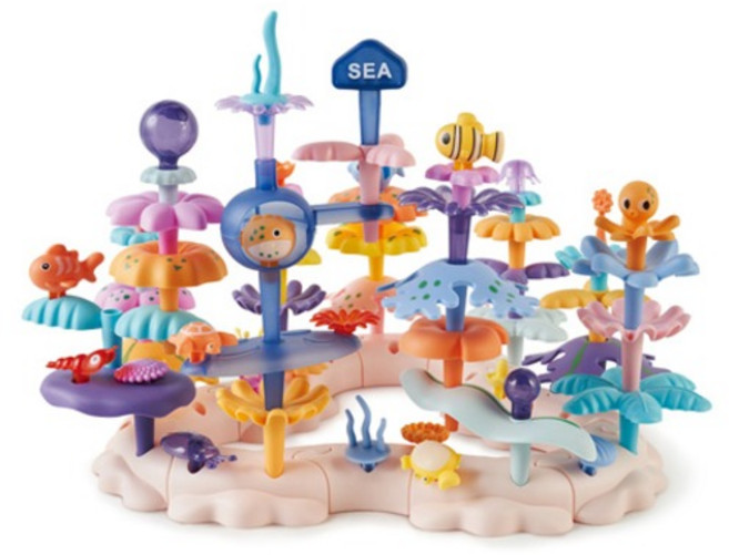 마이리틀타이거 씨 월드 블록, 혼합색상, 1개