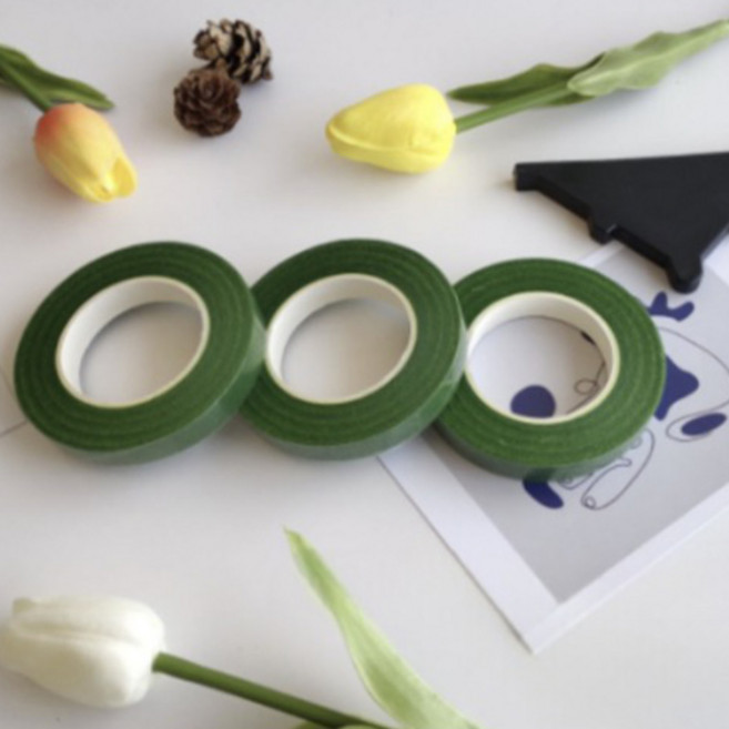 온트리 플로리스트 재료 꽃꽃이 테이프 그린, 6개