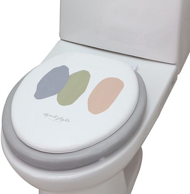 니드코 오브제 소프트 변기커버 O형, 그레이, 1개