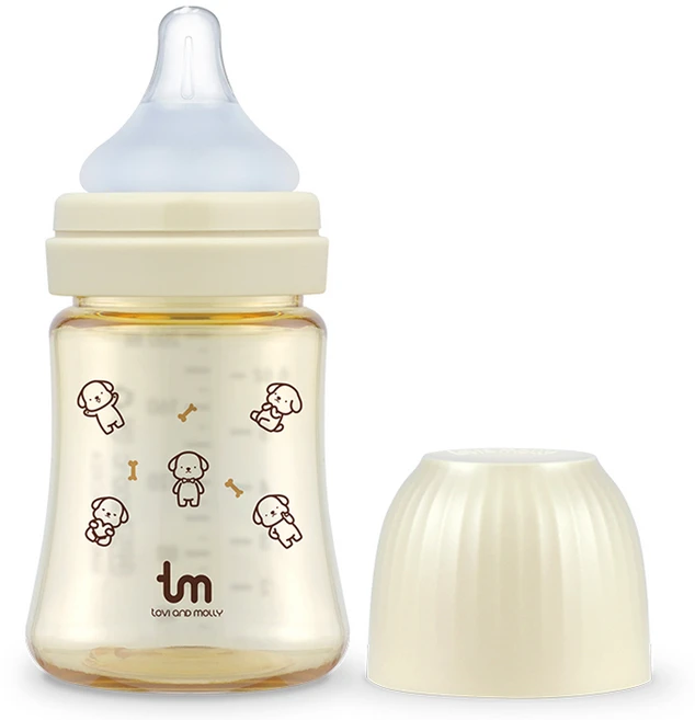 토비앤몰리 유아용 PPSU 토비 싱글 젖병, 바닐라, 180ml, 1개 - 쿠팡